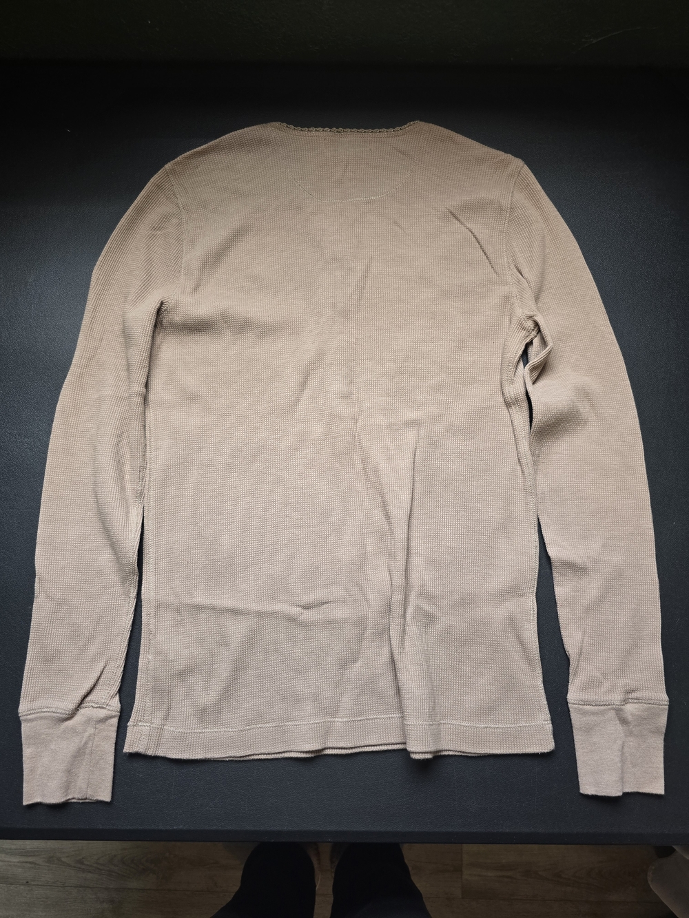 Ralph Lauren Womens Henley Long Sleeve Top - Beige - Picture 2 of 4